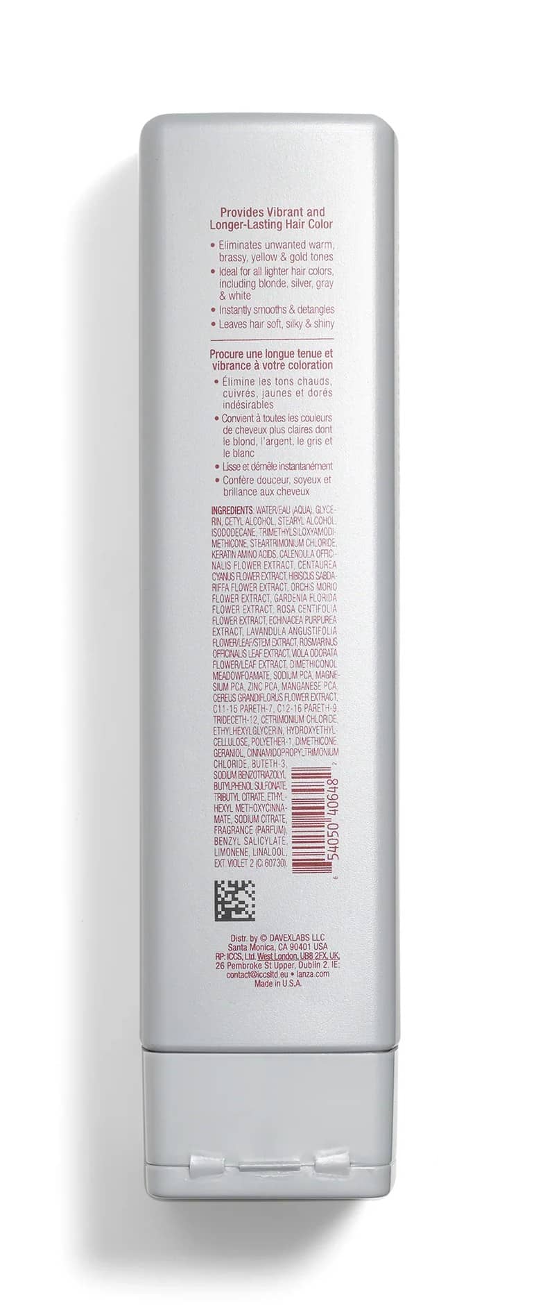 Кондиціонер для для усунення жовтизни LʼANZA Healing ColorCare Silver Brightening Conditioner, 250 ml - 2